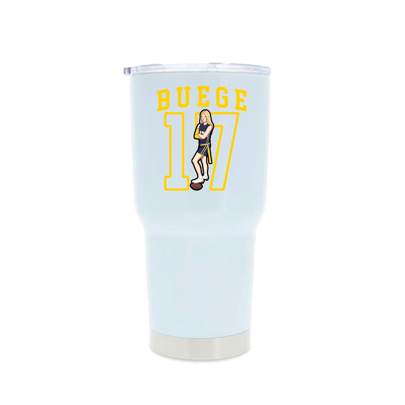 30oz Stainless Steel Tumbler — Shirsey in White