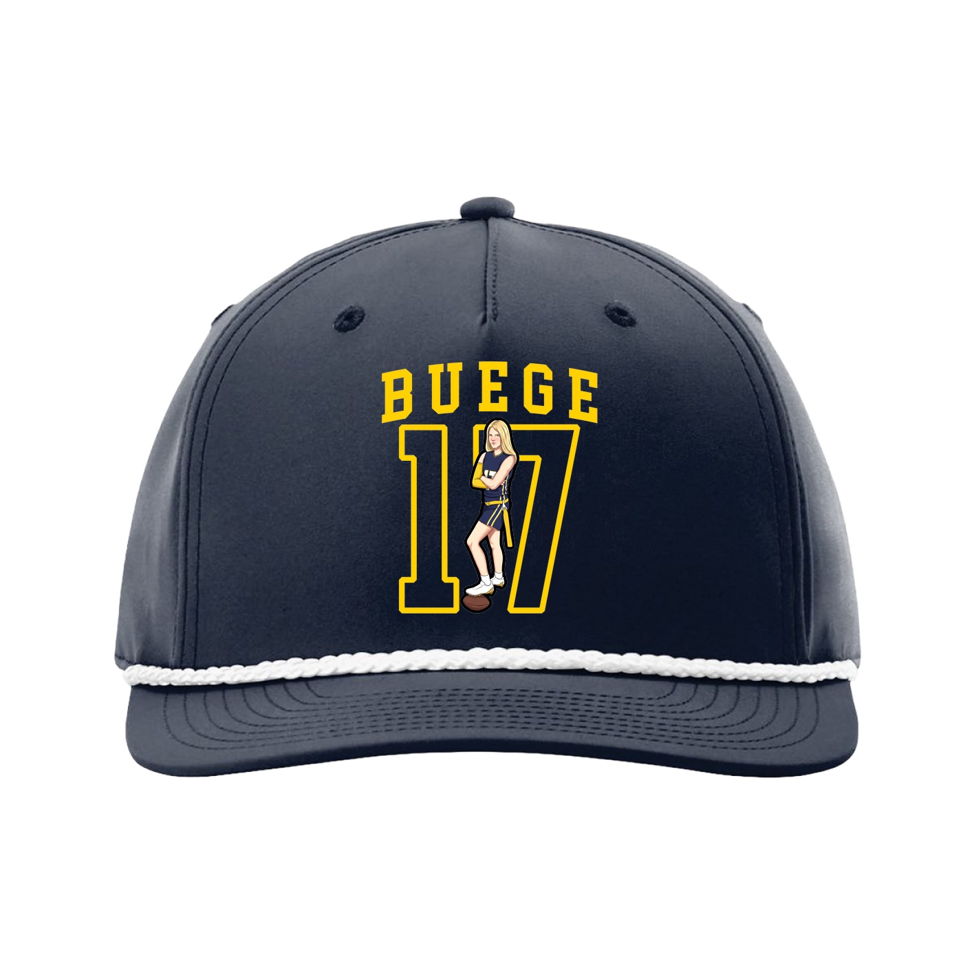 Five-Panel Classic Rope Cap — Shirsey in Navy