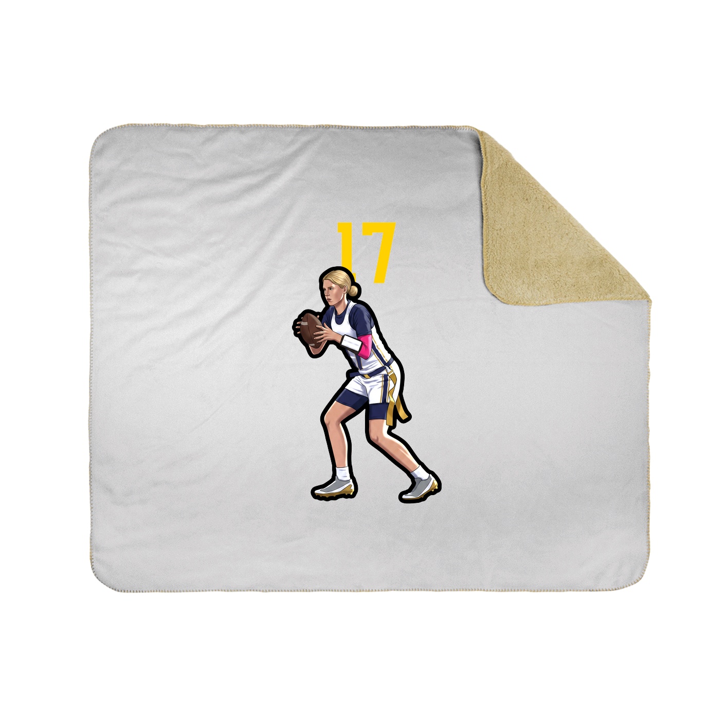 Throw Blanket — Number Top in White