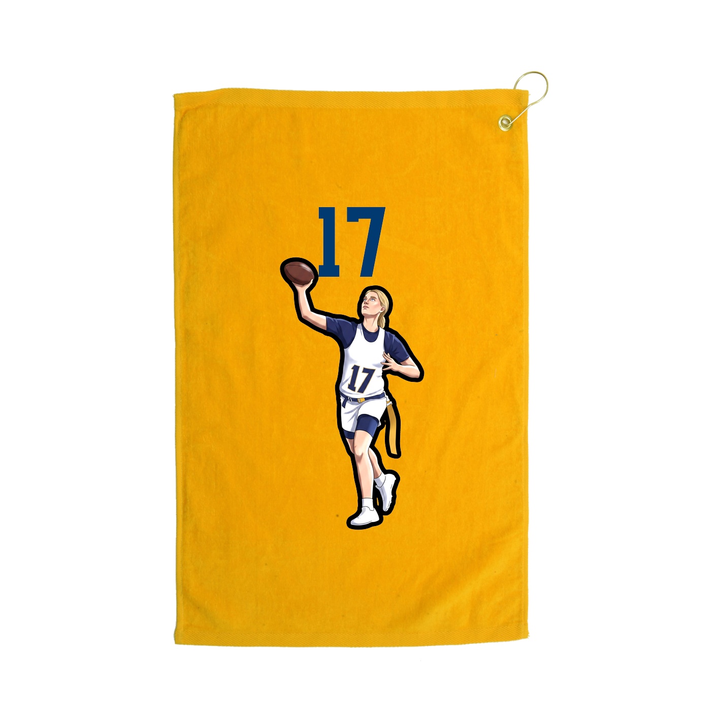 Golf Towel — Number Top in Gold