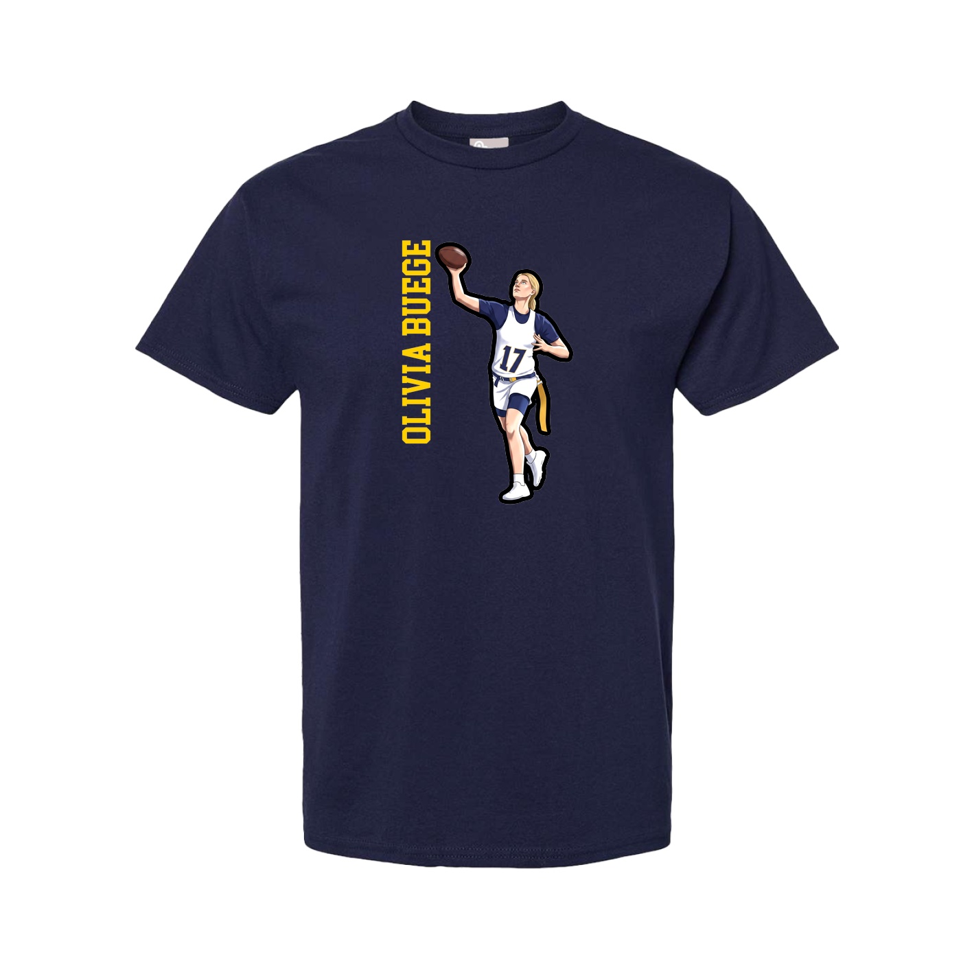 Tee — Name Vertical in Navy