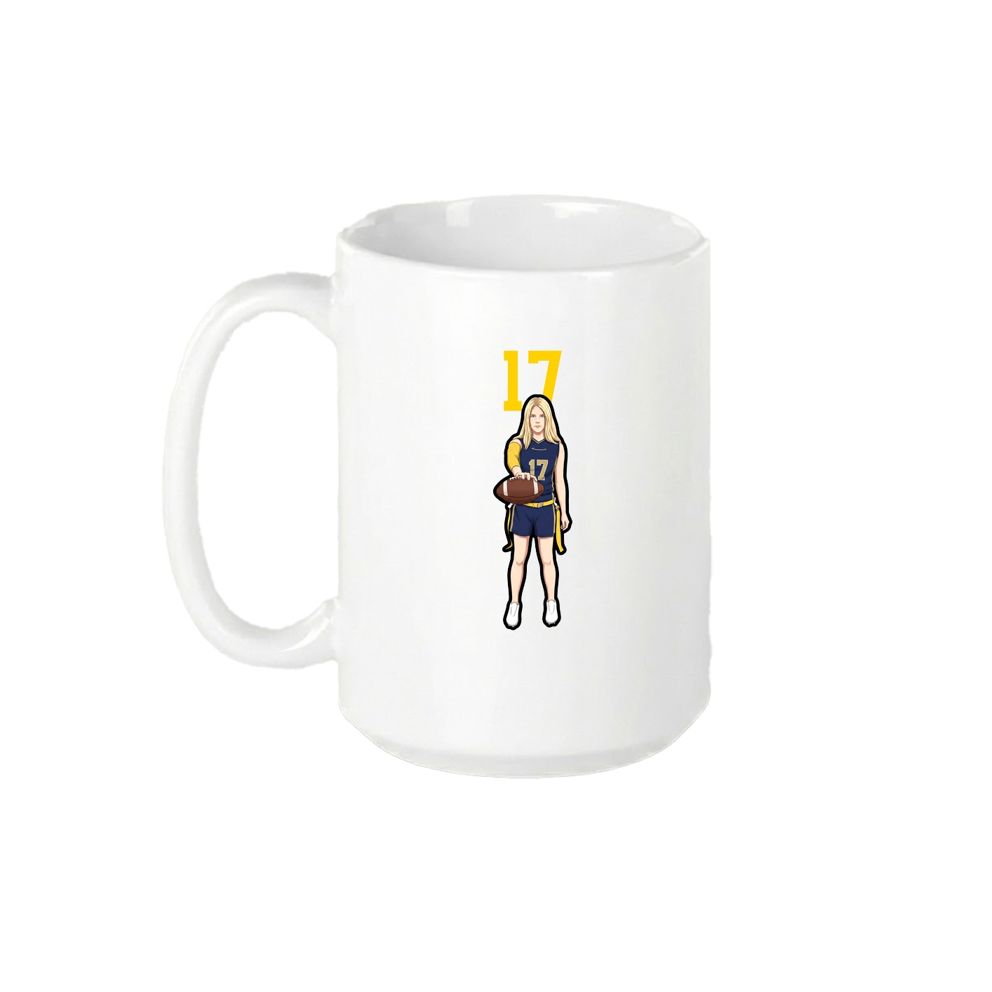 15oz Coffee Mug — Number Top in White