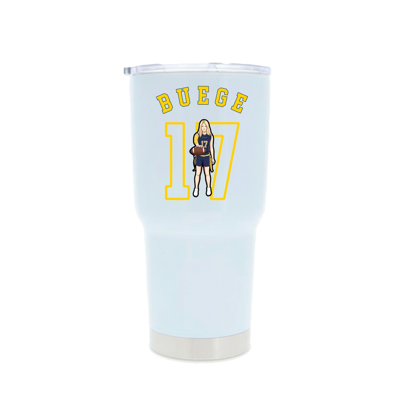 30oz Stainless Steel Tumbler — Shirsey Arch in White