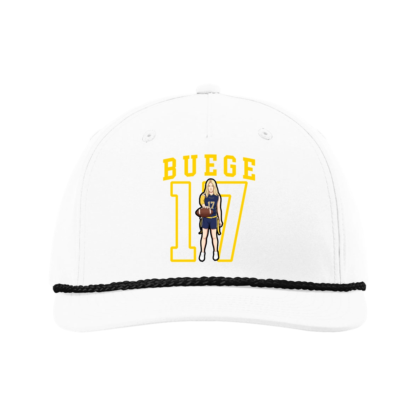 Five-Panel Classic Rope Cap — Shirsey in White