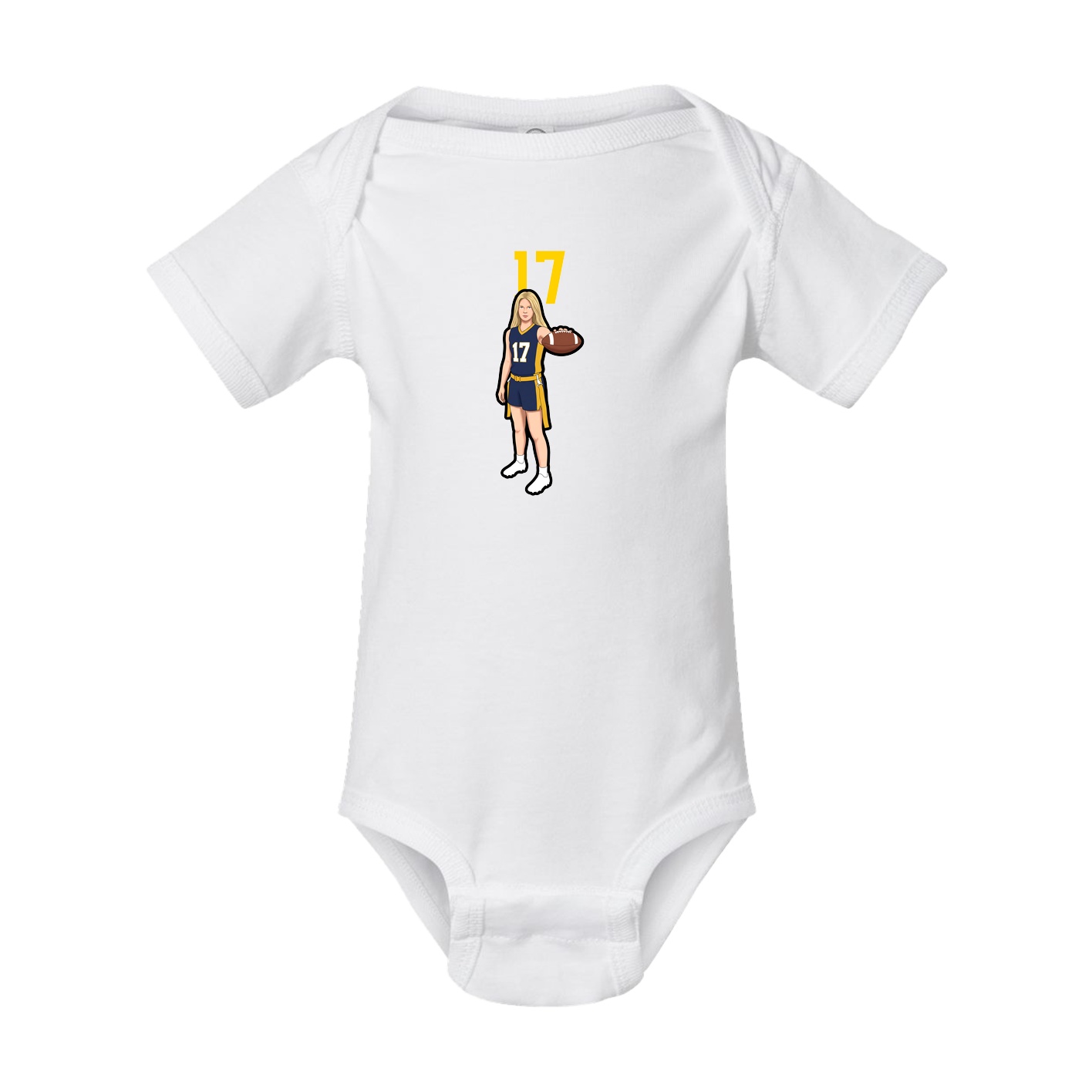 Baby Onesie — Number Top in White