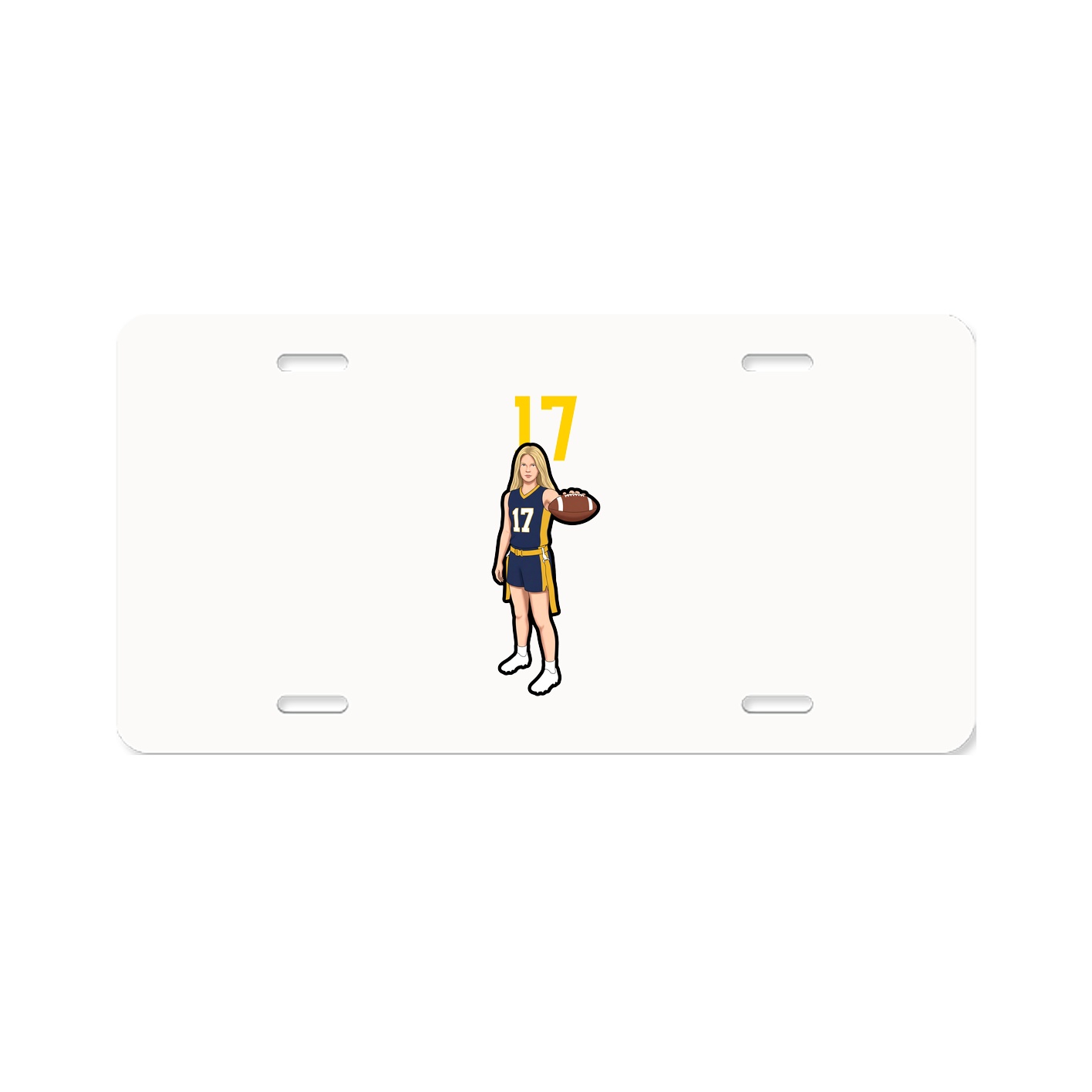 License Plate — Number Top in Classic