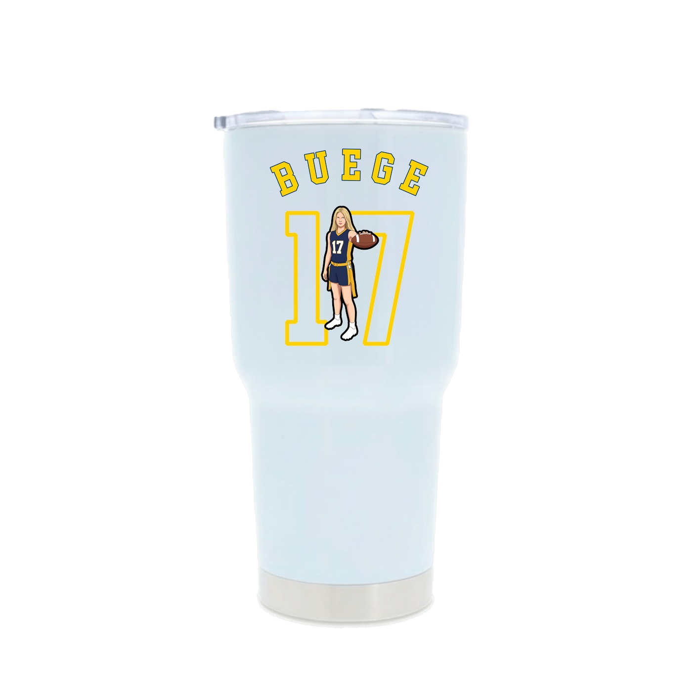 30oz Stainless Steel Tumbler — Shirsey Arch in White