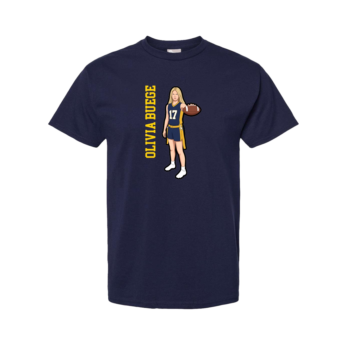 Tee — Name Vertical in Navy
