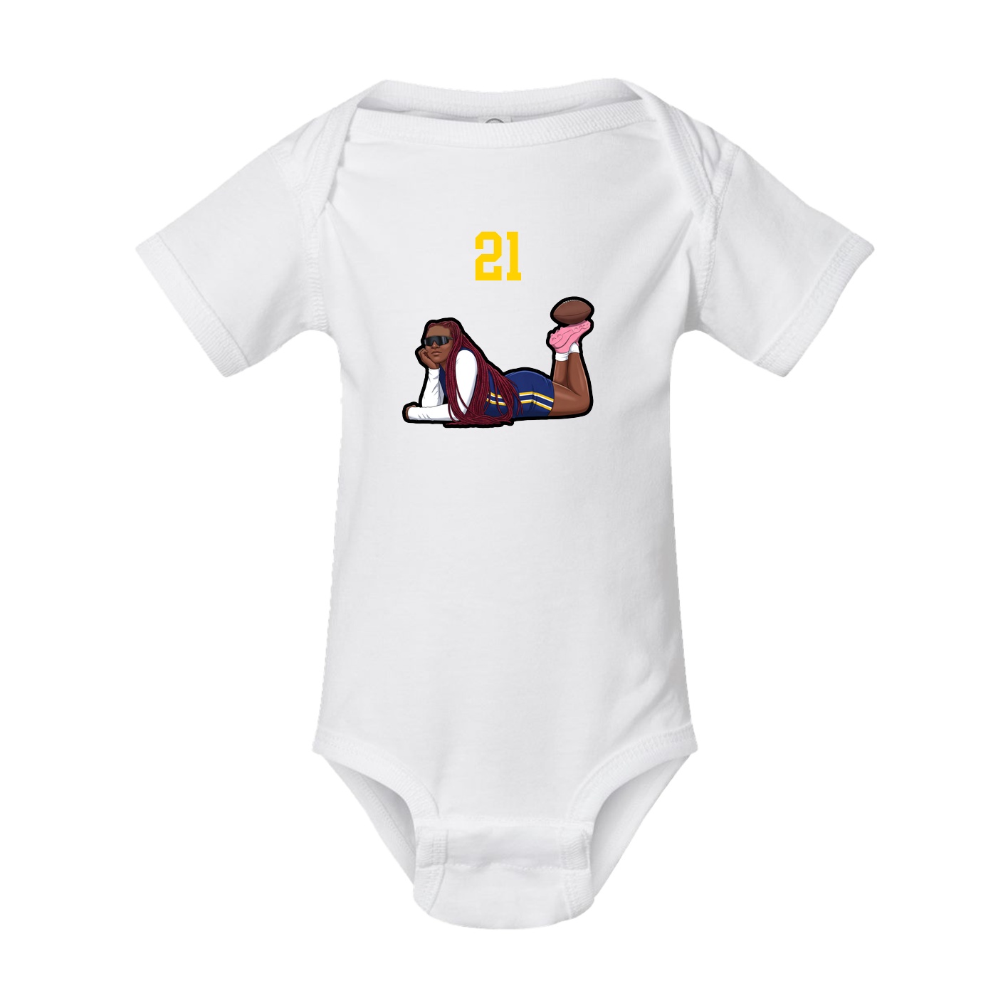 Baby Onesie — Number Top in White
