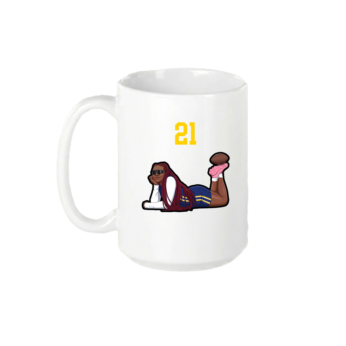 15oz Coffee Mug — Number Top in White