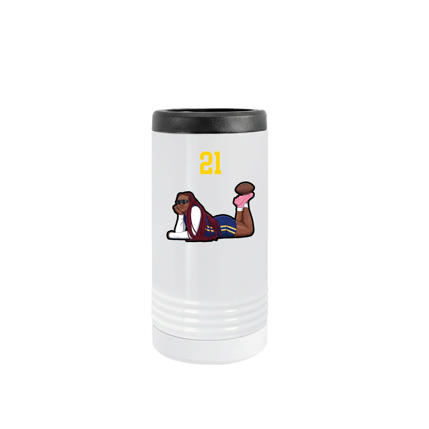 Slim Beverage Holder — Number Top in White