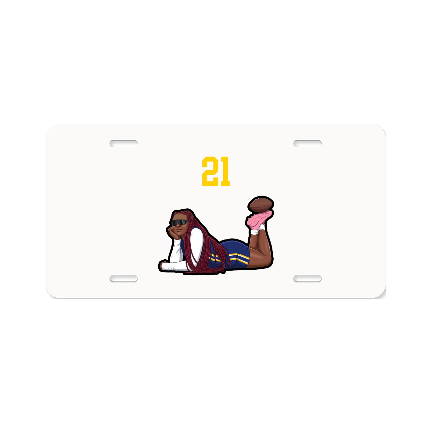License Plate — Number Top in Classic