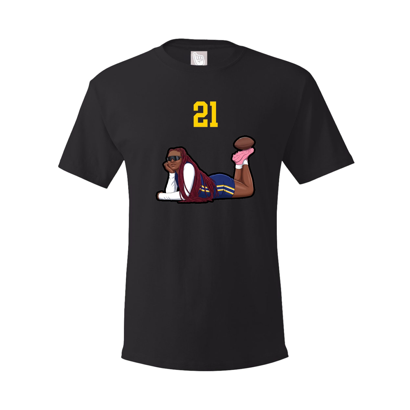 Youth Tee — Number Top in Black