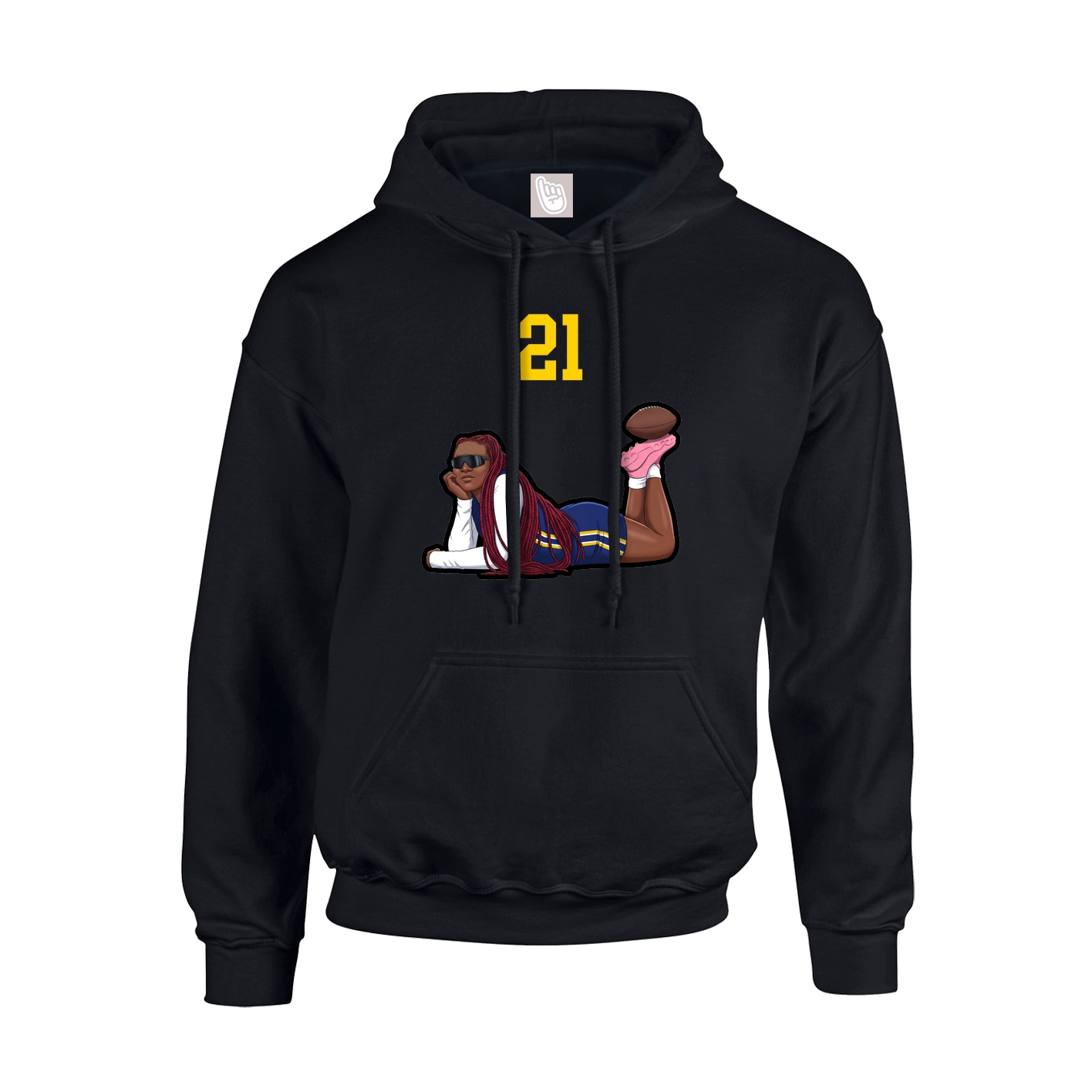 Hoodie — Number Top in Black
