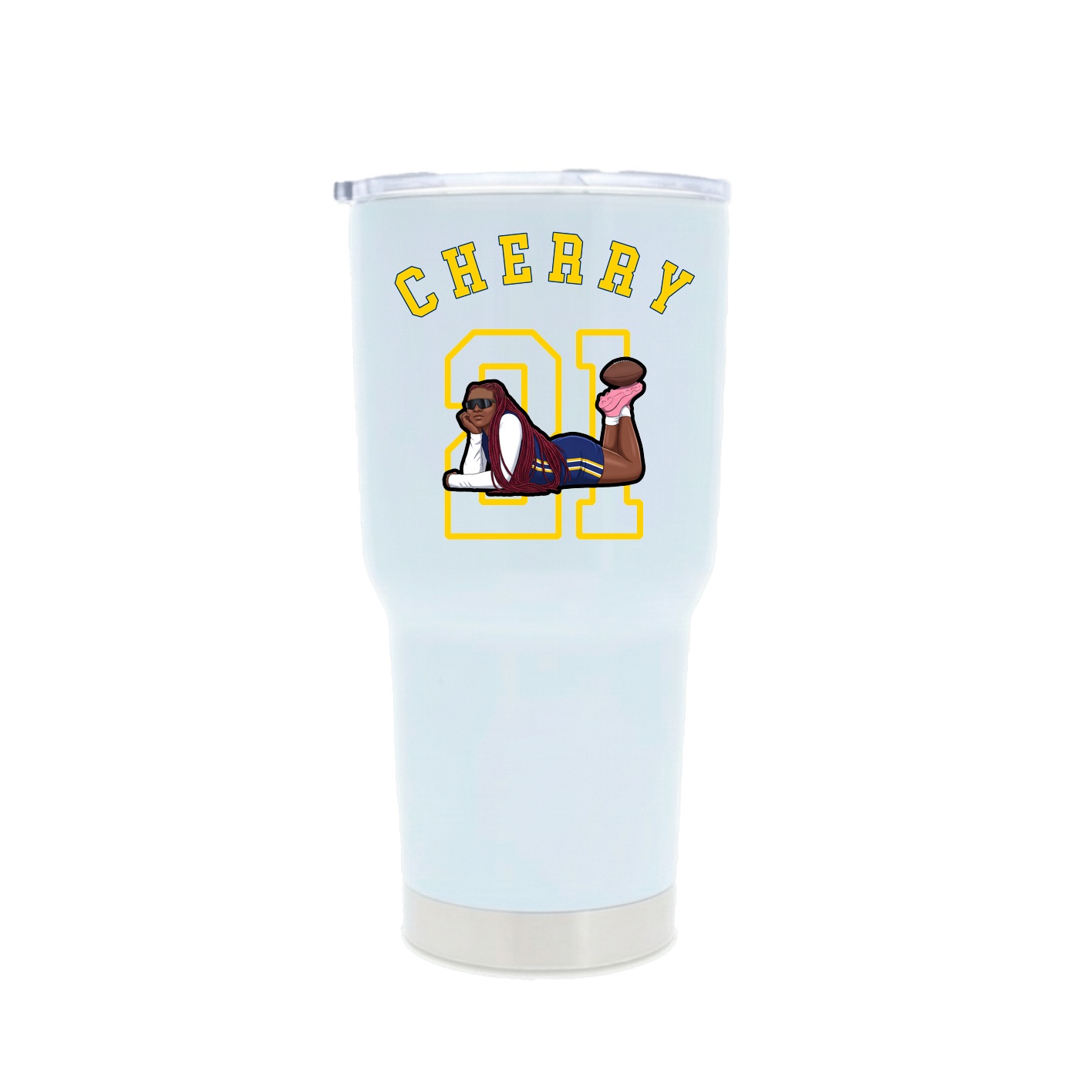 30oz Stainless Steel Tumbler — Shirsey Arch in White