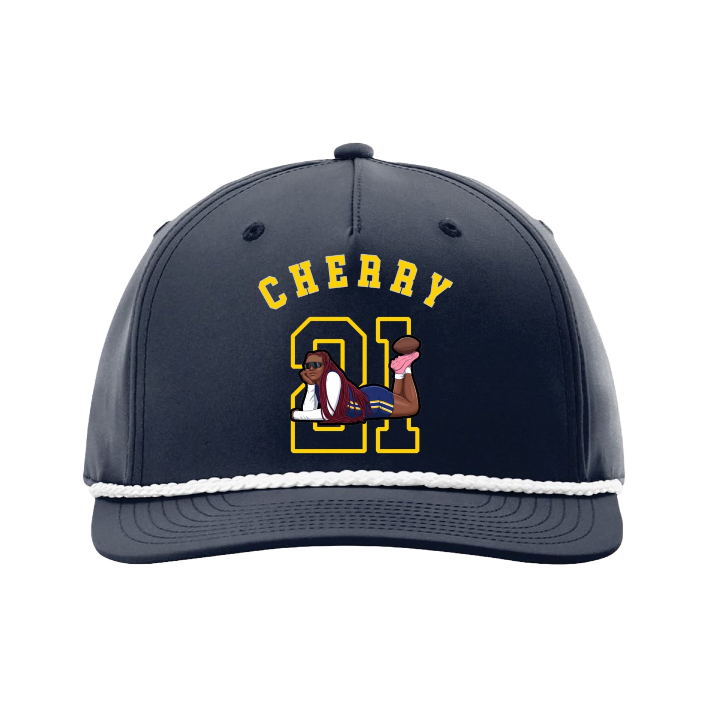 Five-Panel Classic Rope Cap — Shirsey Arch in Navy