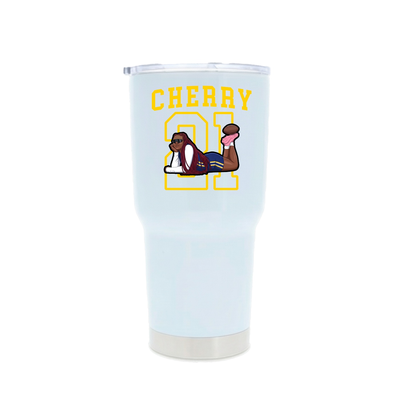 30oz Stainless Steel Tumbler — Shirsey in White