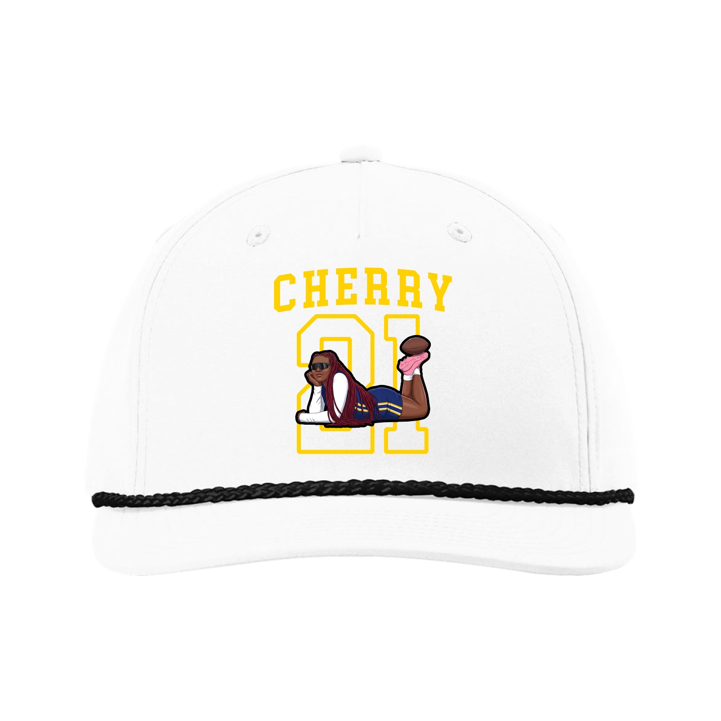 Five-Panel Classic Rope Cap — Shirsey in White