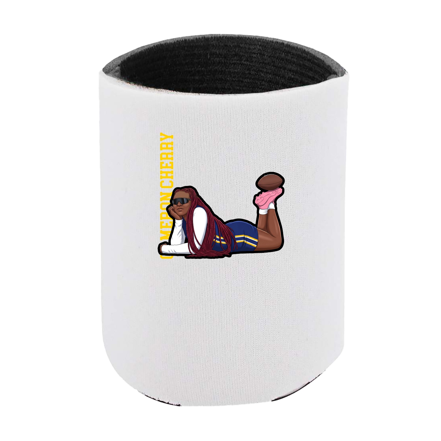Can Holder — Name Vertical in White