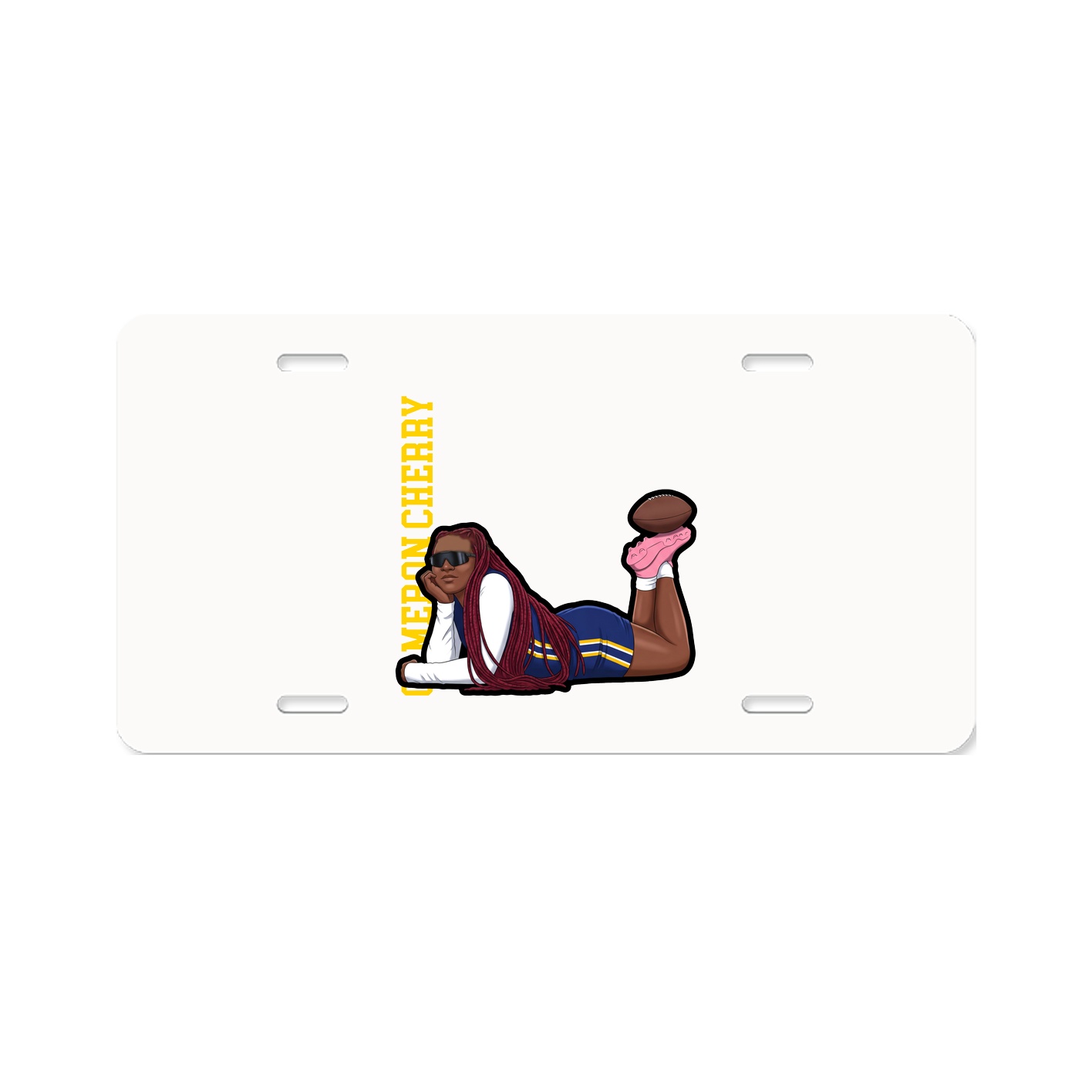 License Plate — Name Vertical in Classic