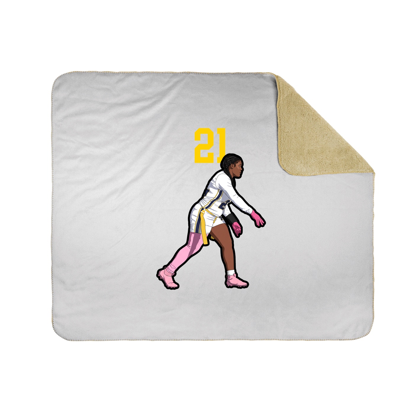 Throw Blanket — Number Top in White