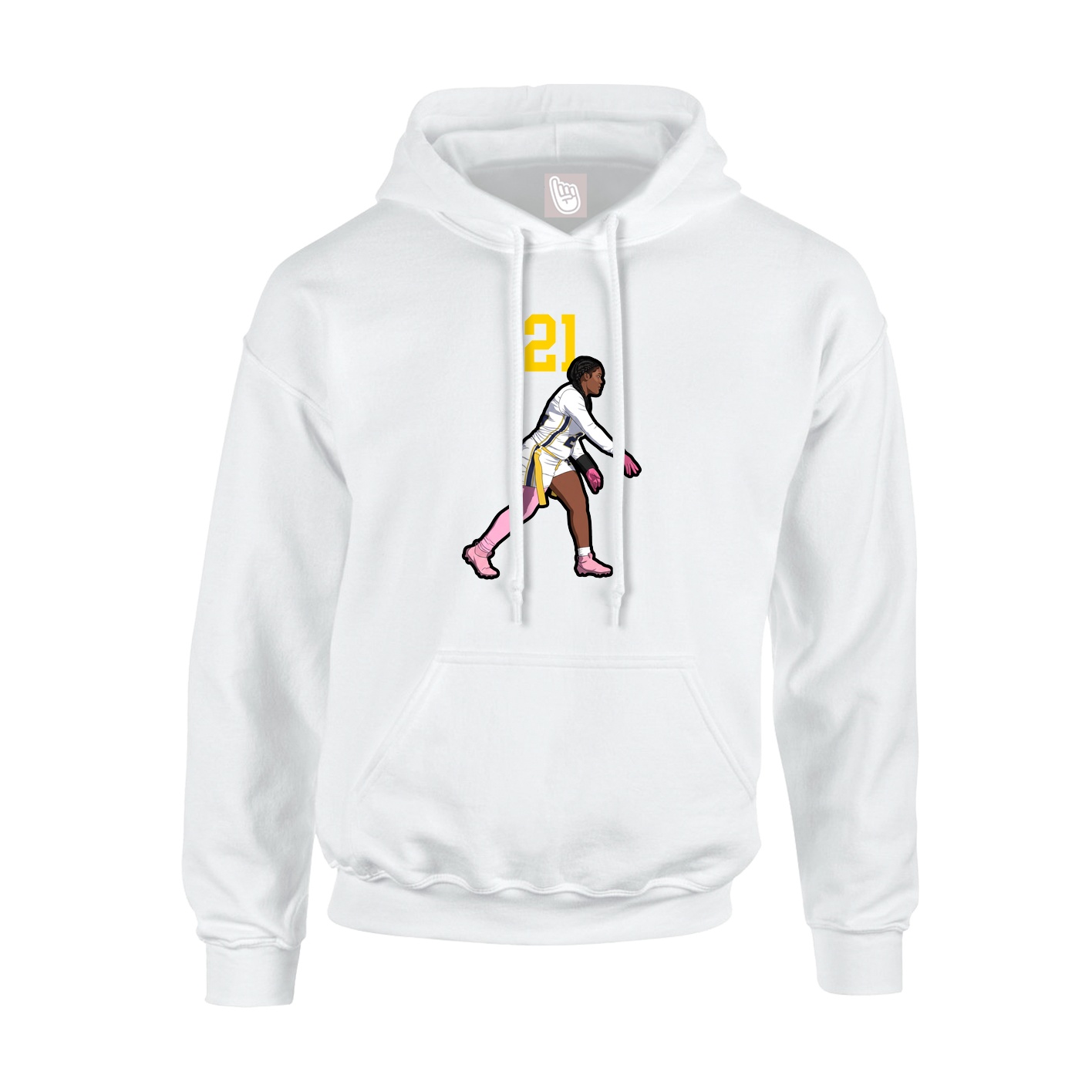 Hoodie — Number Top in White