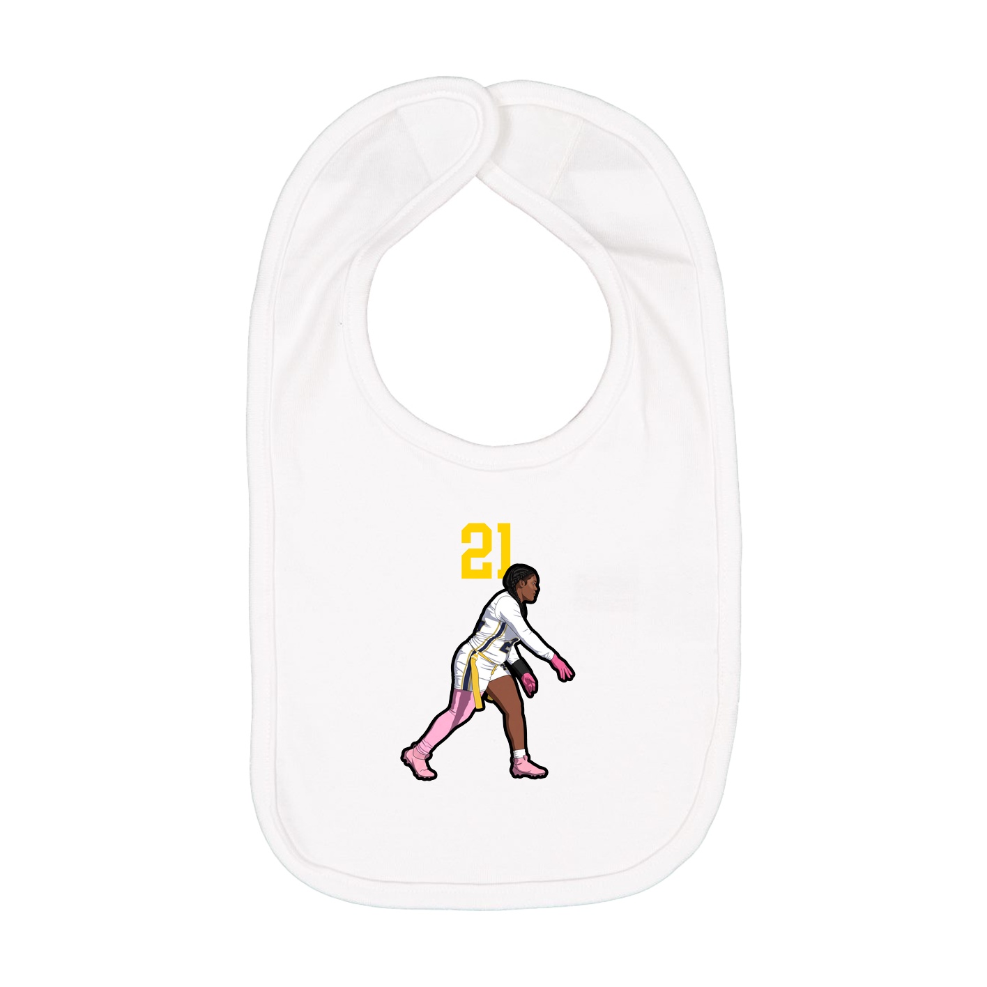 Infant Bib — Number Top in White