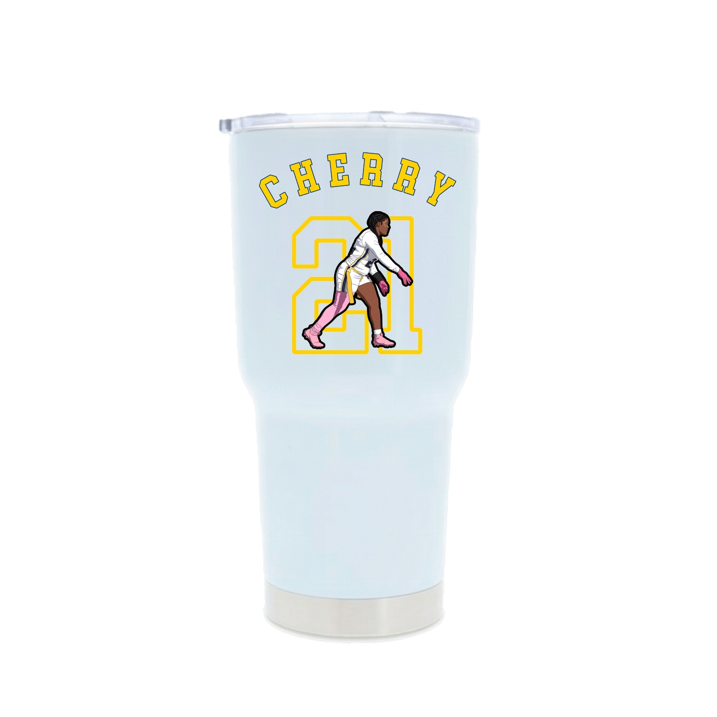 30oz Stainless Steel Tumbler — Shirsey Arch in White