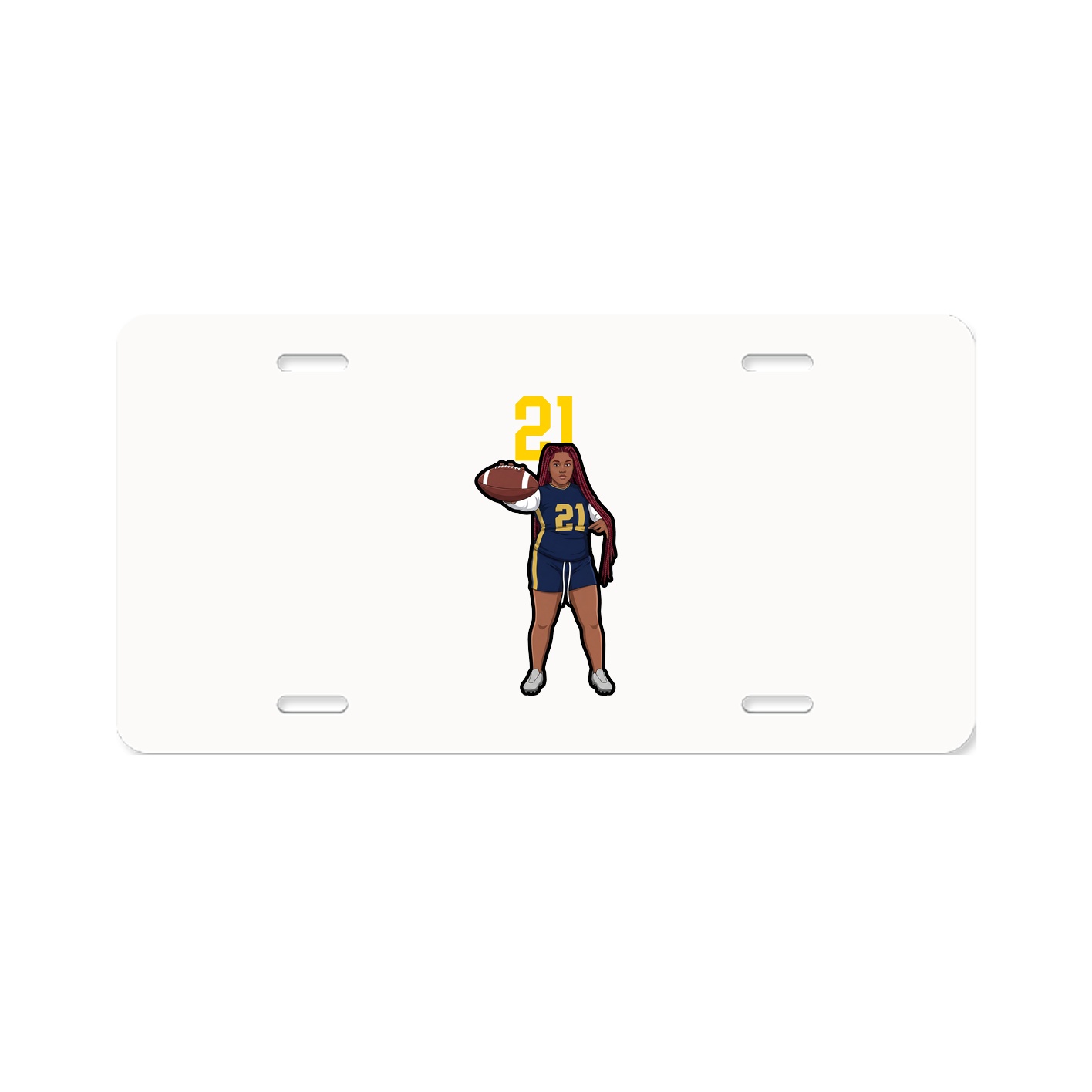 License Plate — Number Top in Classic