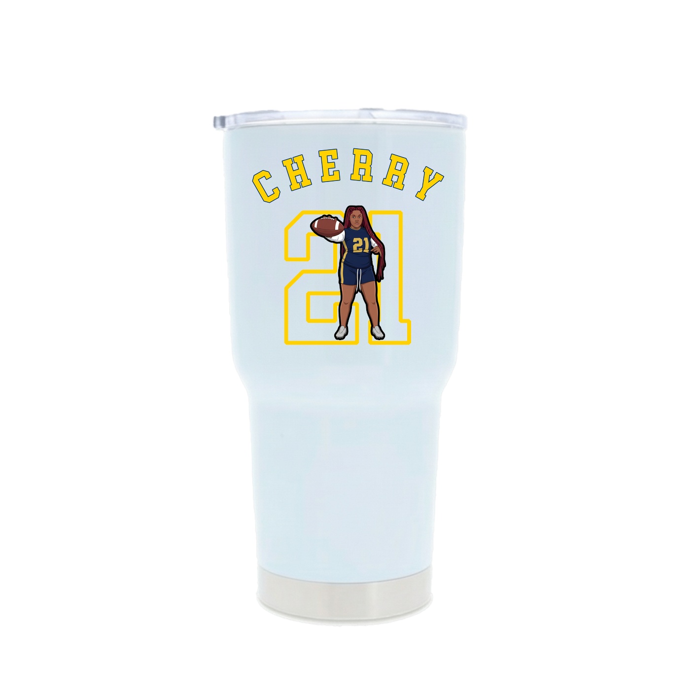 30oz Stainless Steel Tumbler — Shirsey Arch in White