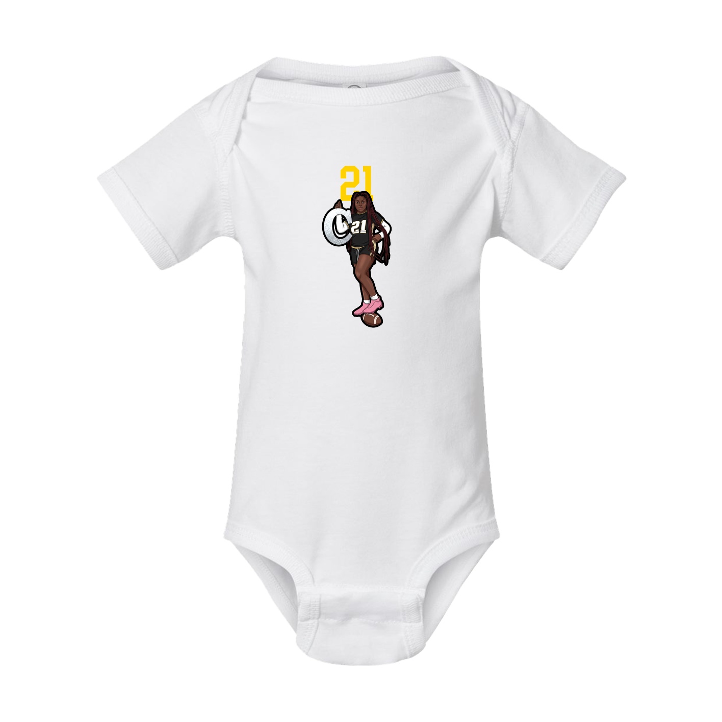 Baby Onesie — Number Top in White