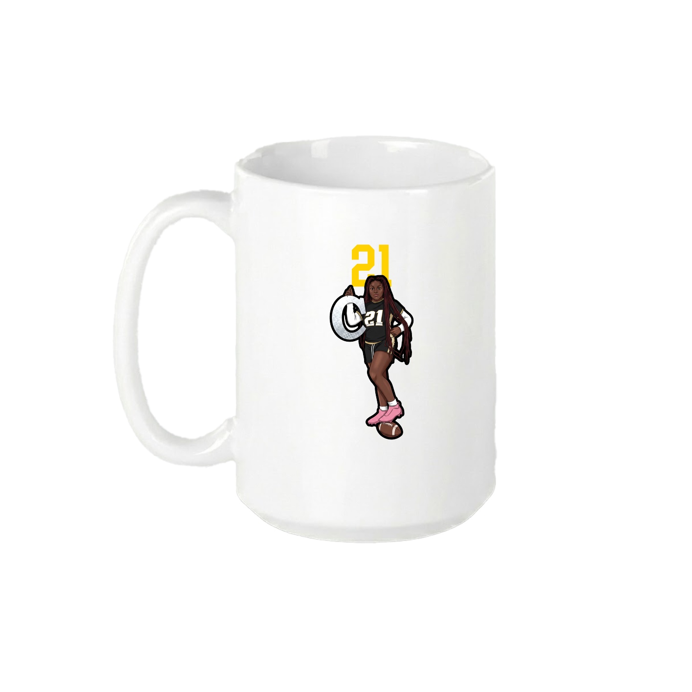 15oz Coffee Mug — Number Top in White