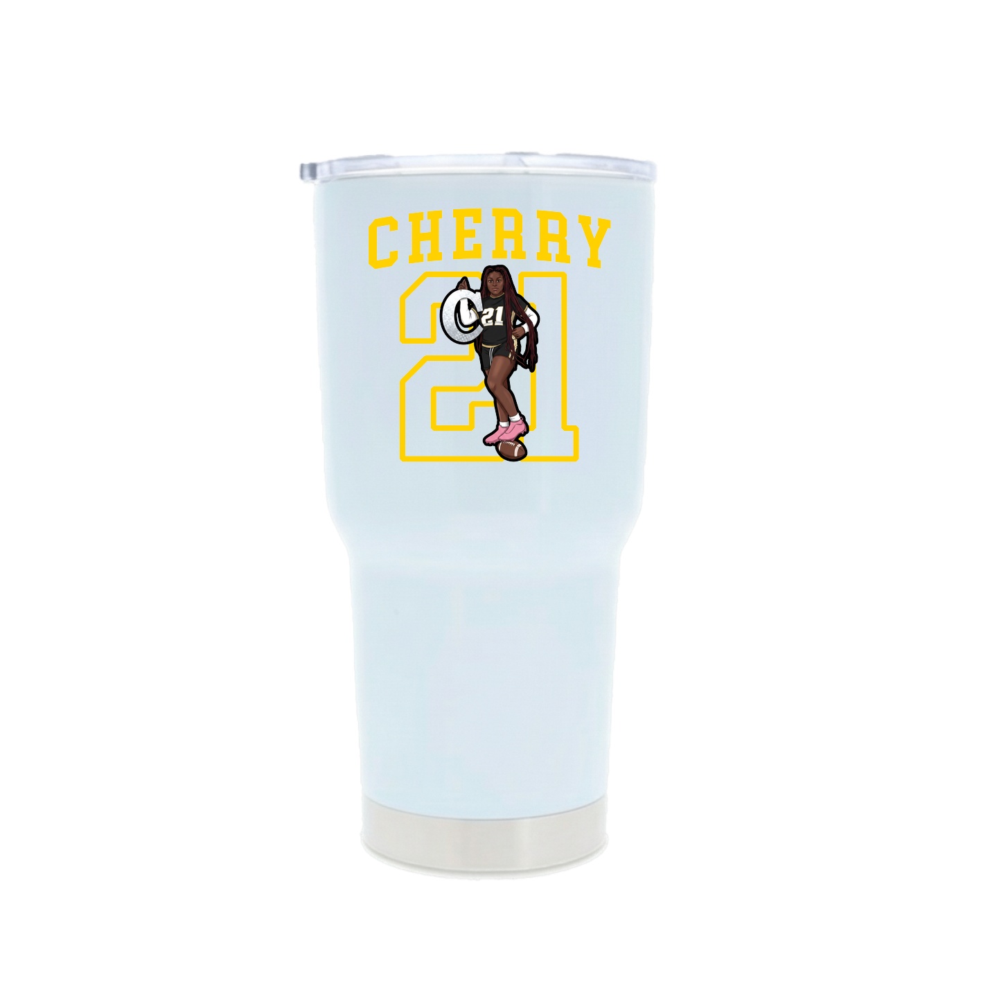 30oz Stainless Steel Tumbler — Shirsey in White