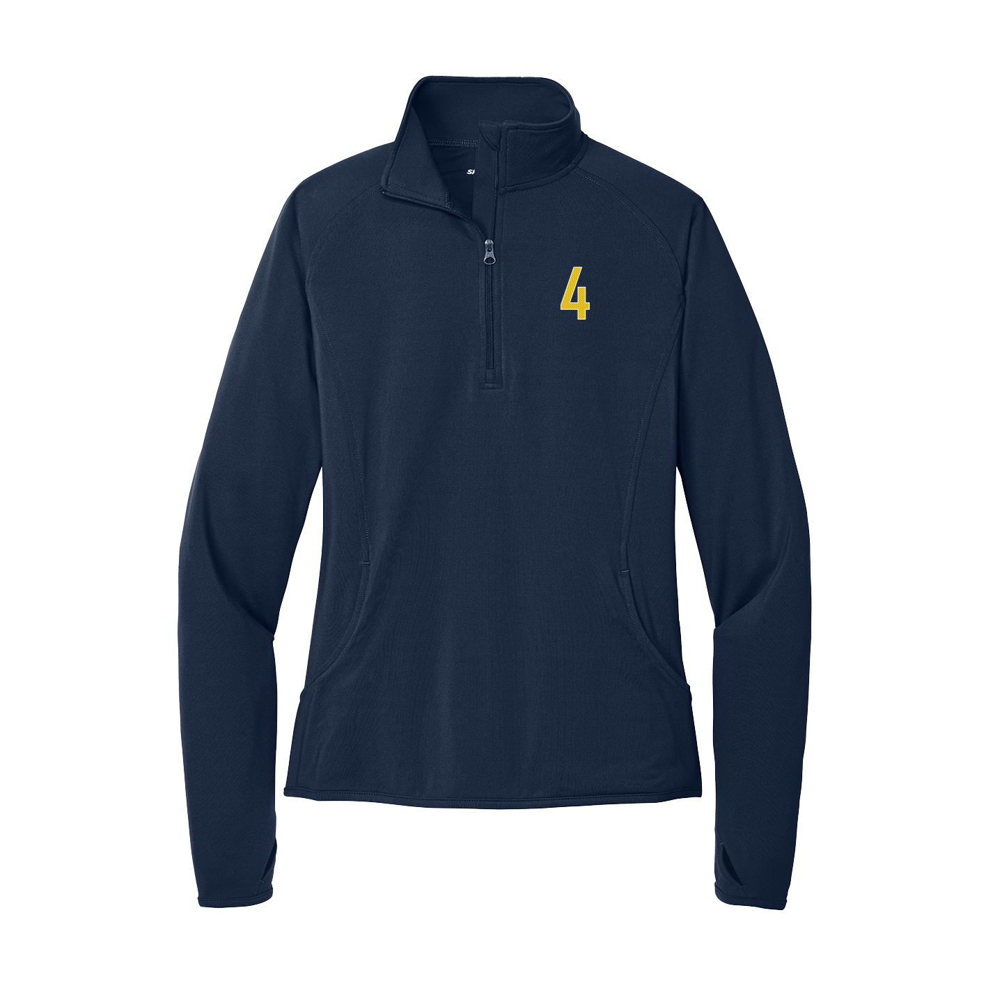 Women's Q-Zip Pullover — Front Shirsy in Navy
