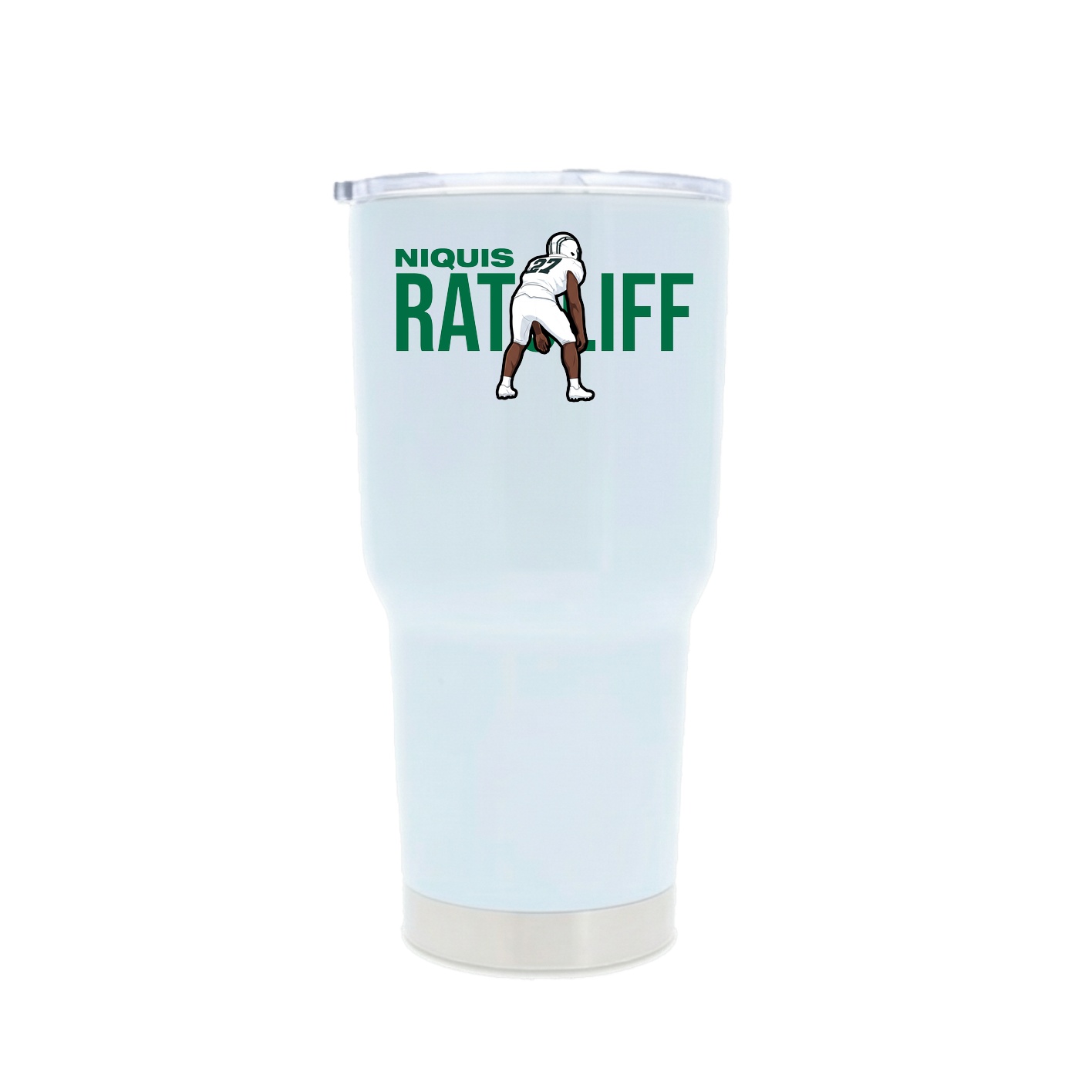 30oz Stainless Steel Tumbler — Player Name in White