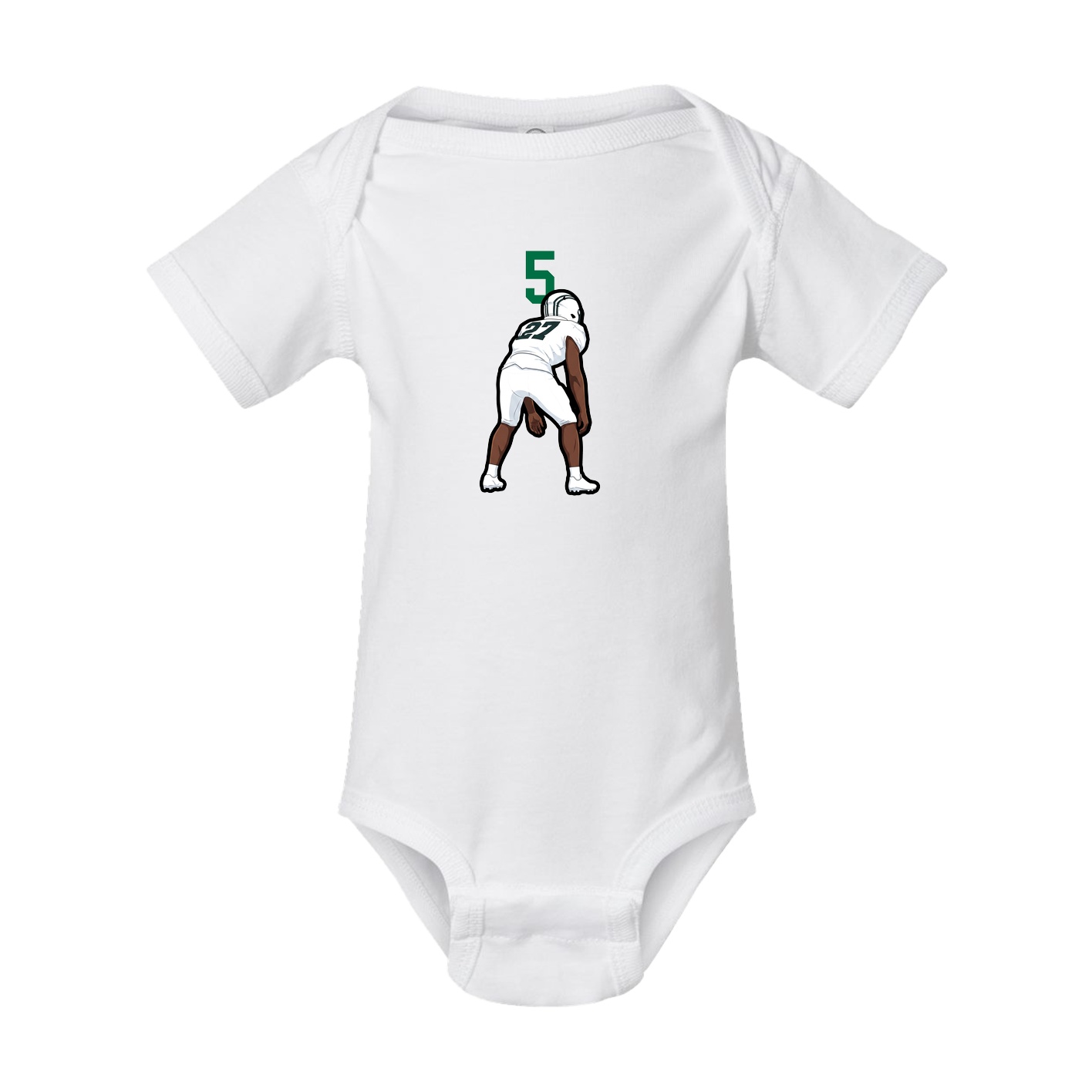 Baby Onesie — Number Top in White