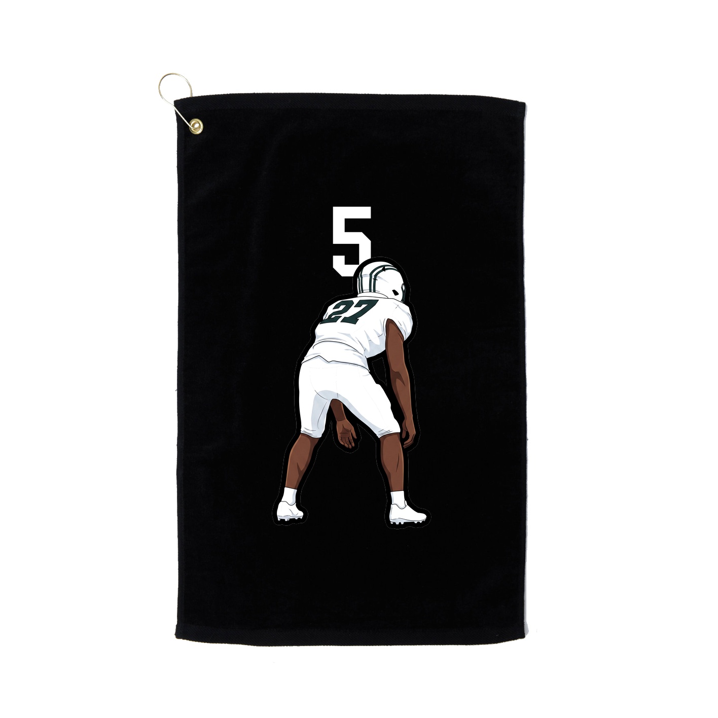 Golf Towel — Number Top in Black