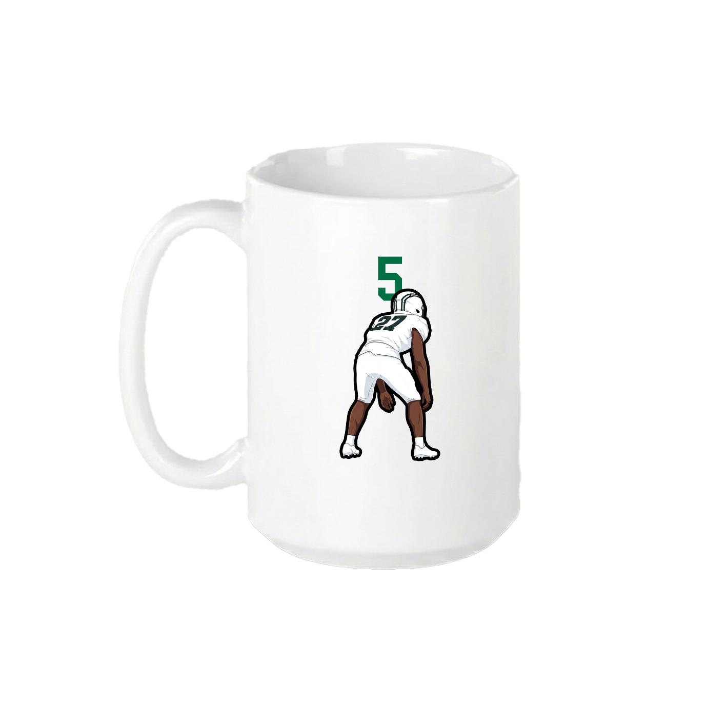 15oz Coffee Mug — Number Top in White