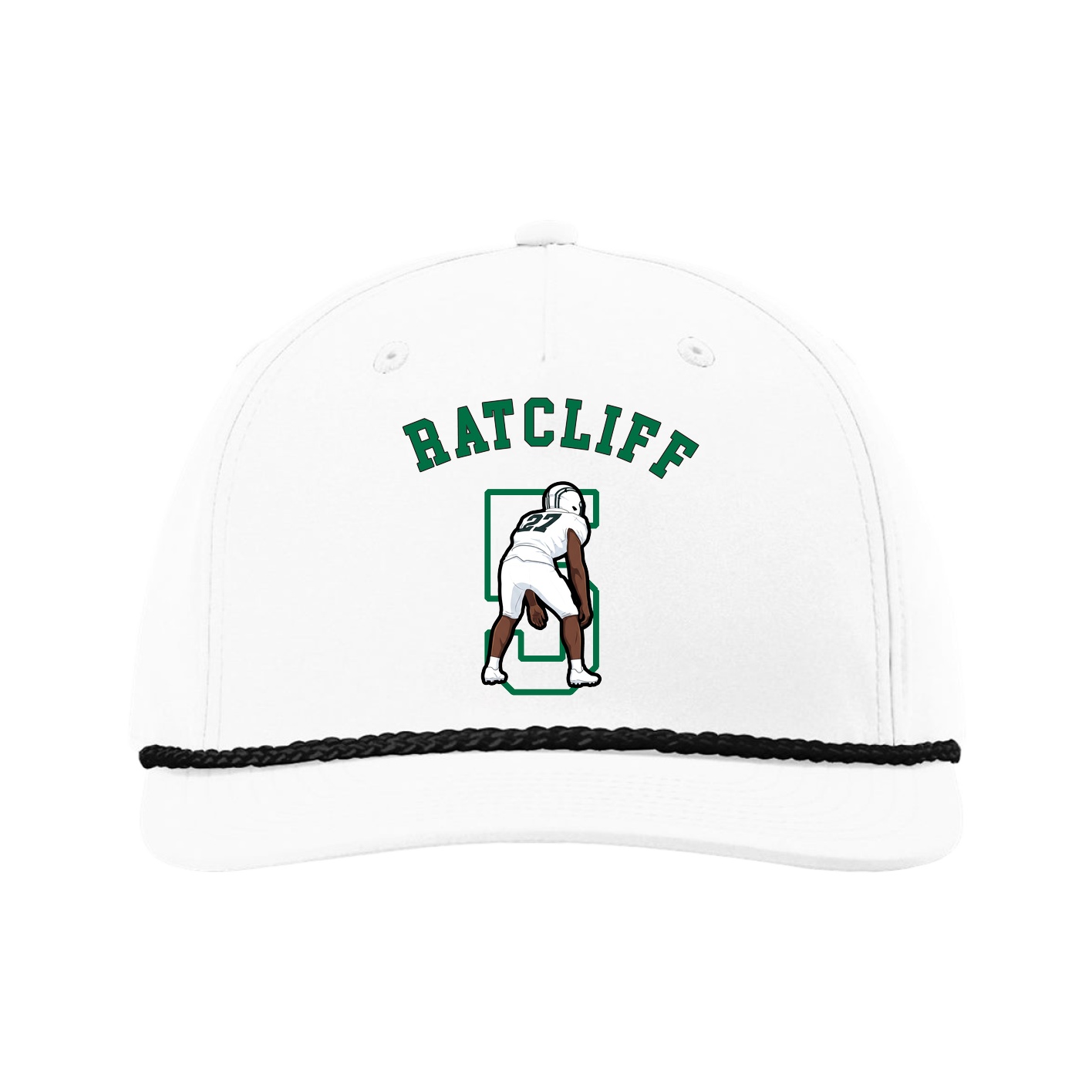 Five-Panel Classic Rope Cap — Shirsey Arch in White