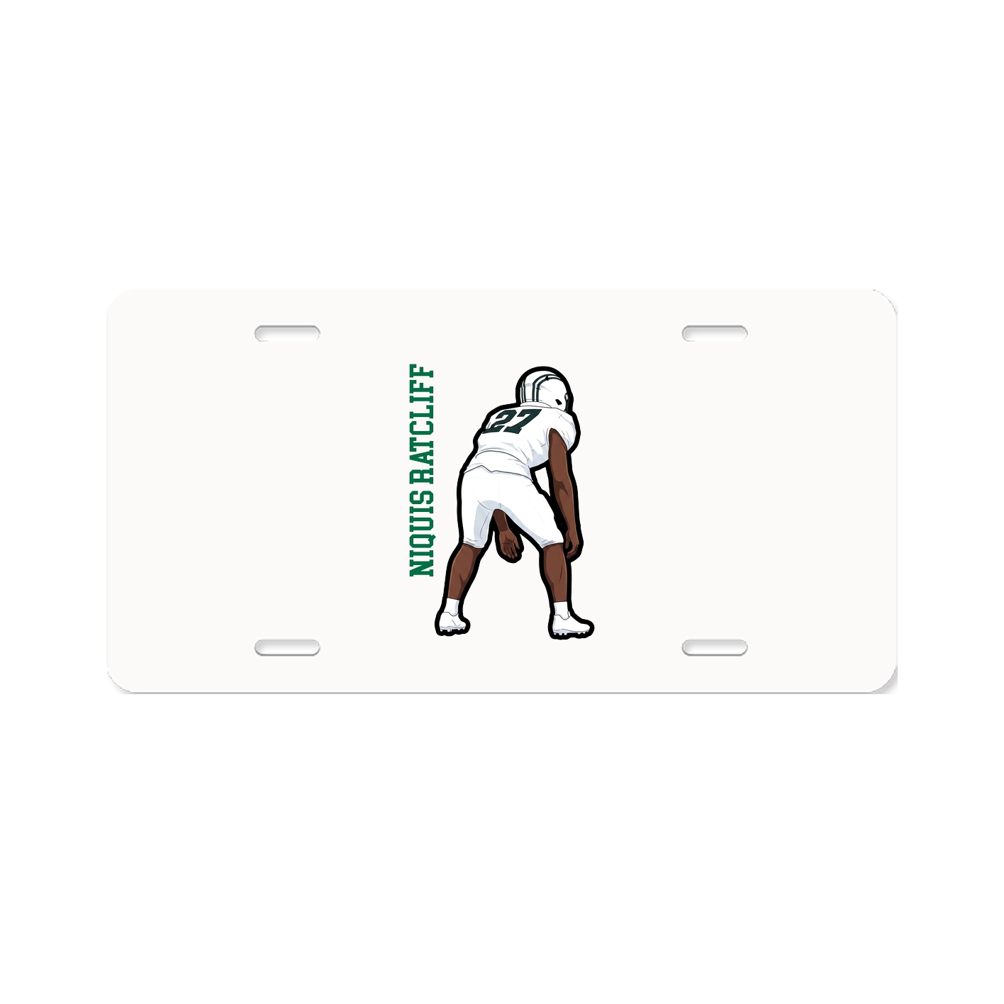 License Plate — Name Vertical in Classic