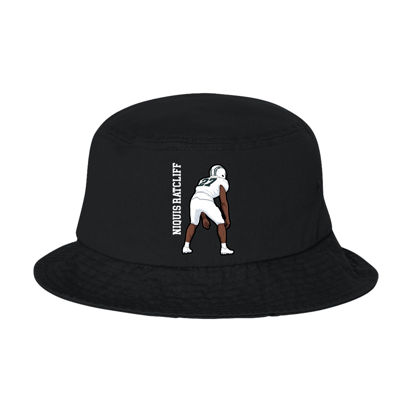 Bucket Cap — Name Vertical in Black