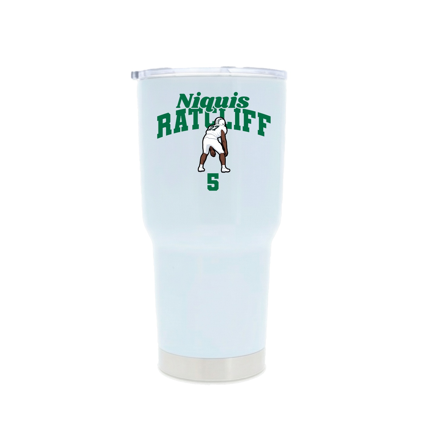 30oz Stainless Steel Tumbler — Signature Arch in White