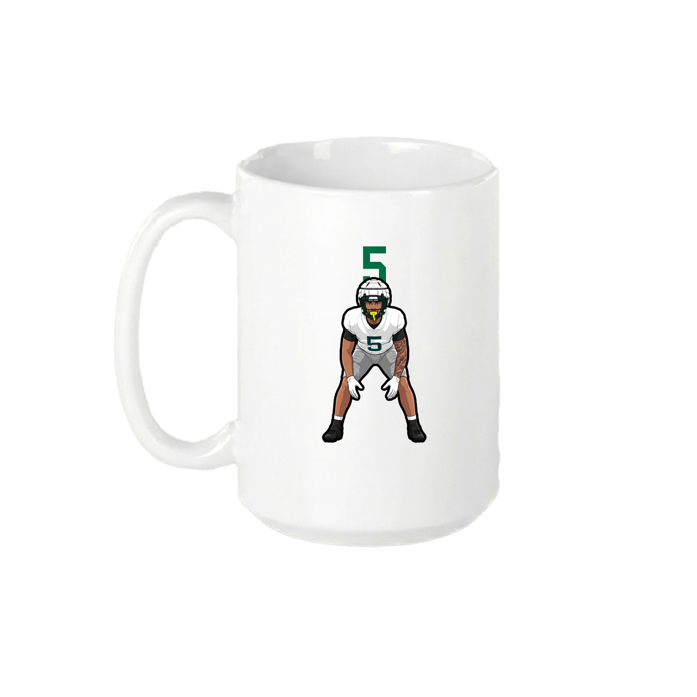 15oz Coffee Mug — Number Top in White