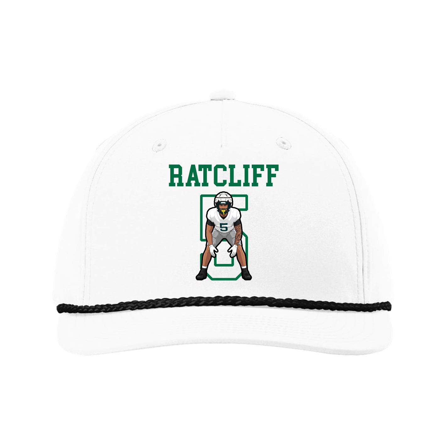 Five-Panel Classic Rope Cap — Shirsey in White
