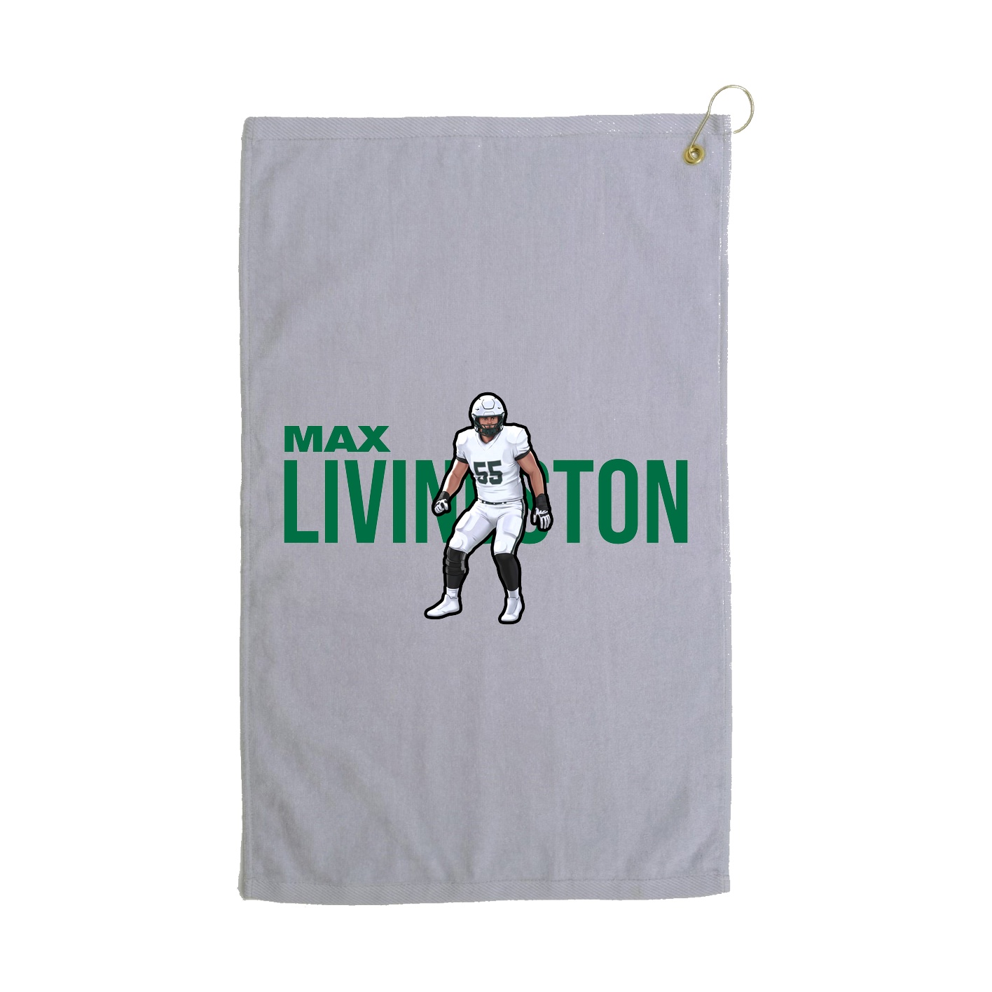 Golf Towel — Player Name in Grey