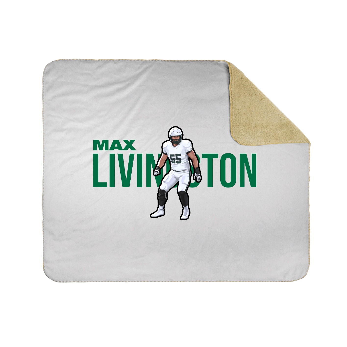 Throw Blanket — Player Name in White