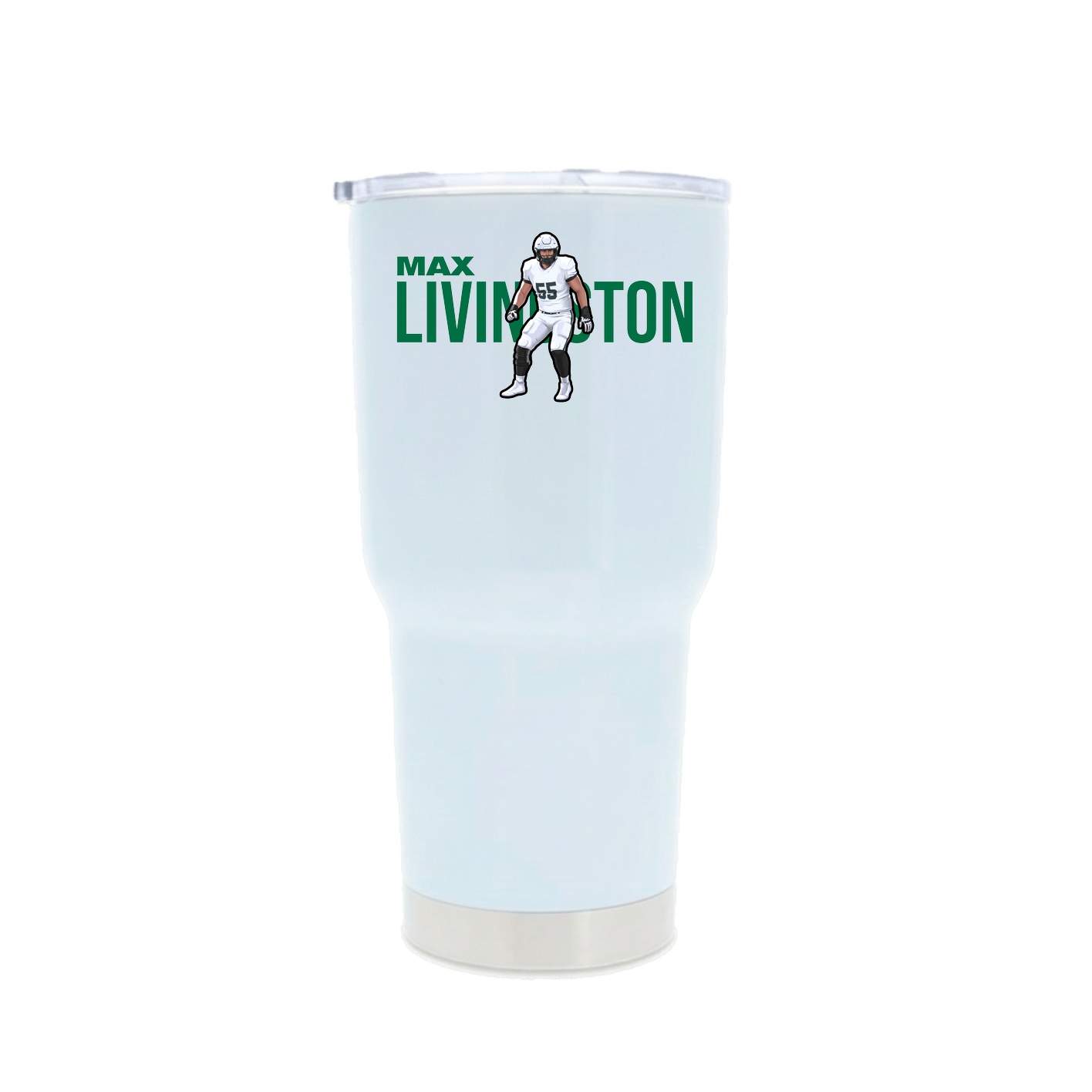 30oz Stainless Steel Tumbler — Player Name in White