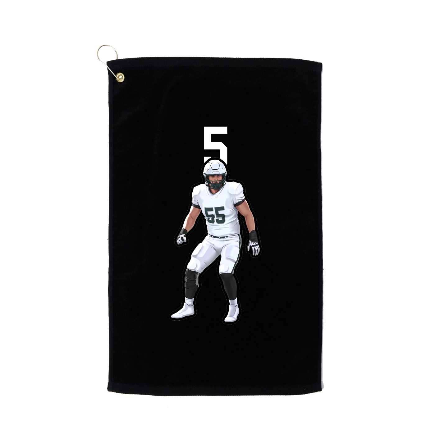Golf Towel — Number Top in Black