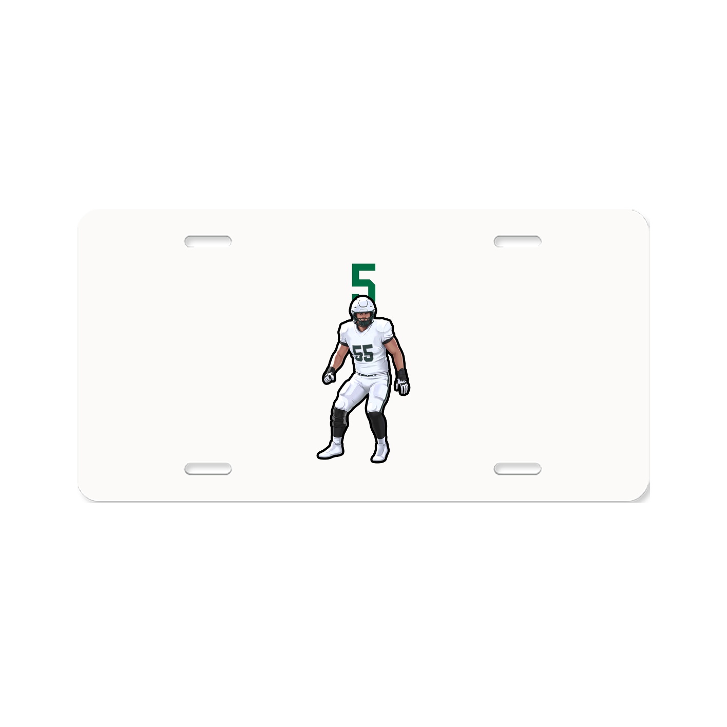 License Plate — Number Top in Classic
