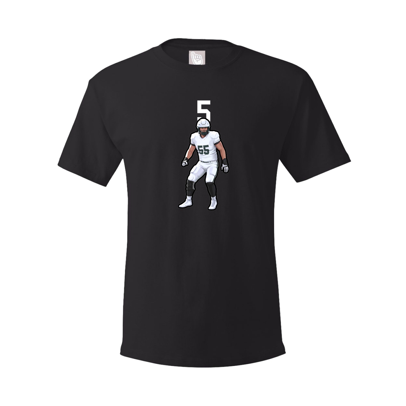 Youth Tee — Number Top in Black